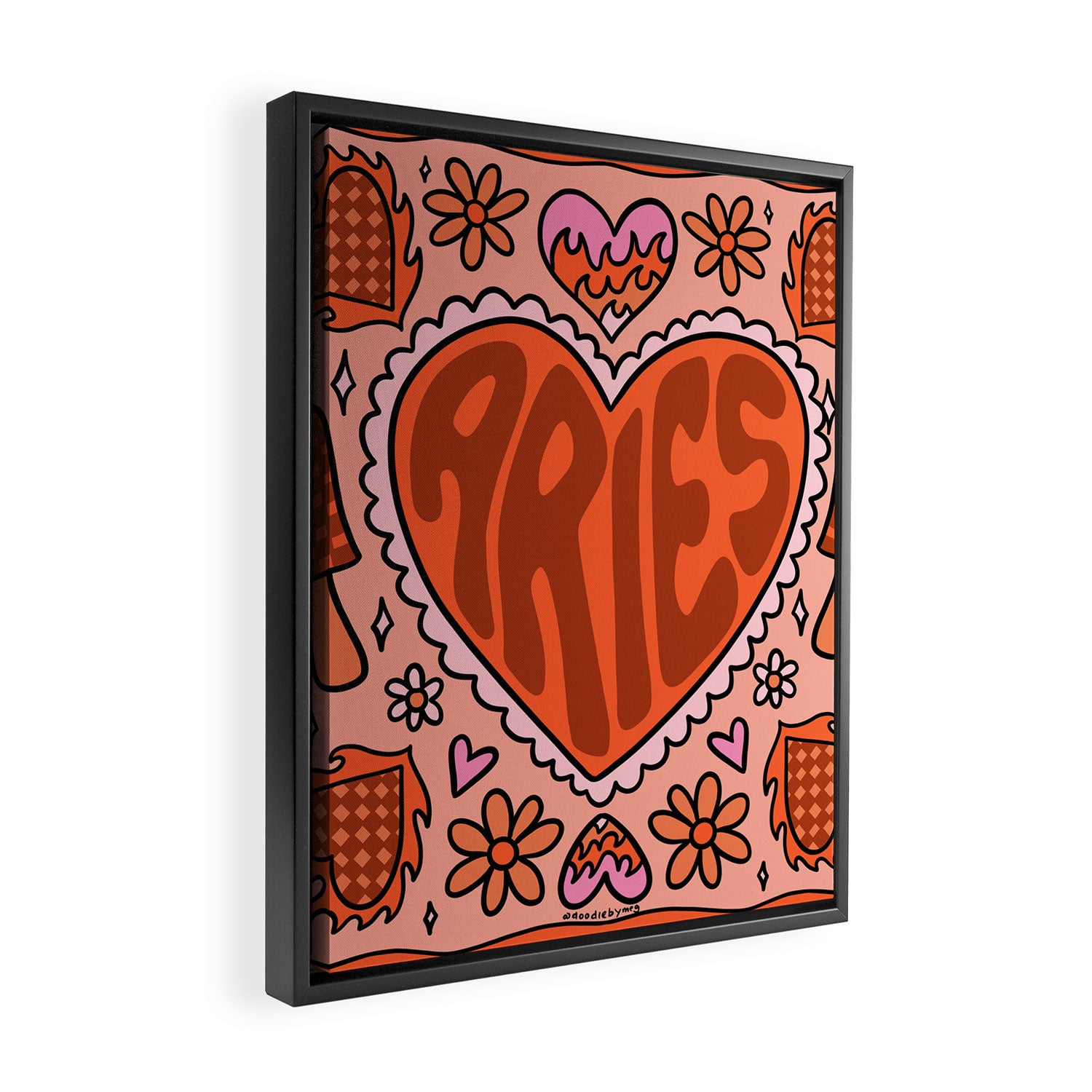 Aries Heart Framed Canvas Print Gallery Image 2