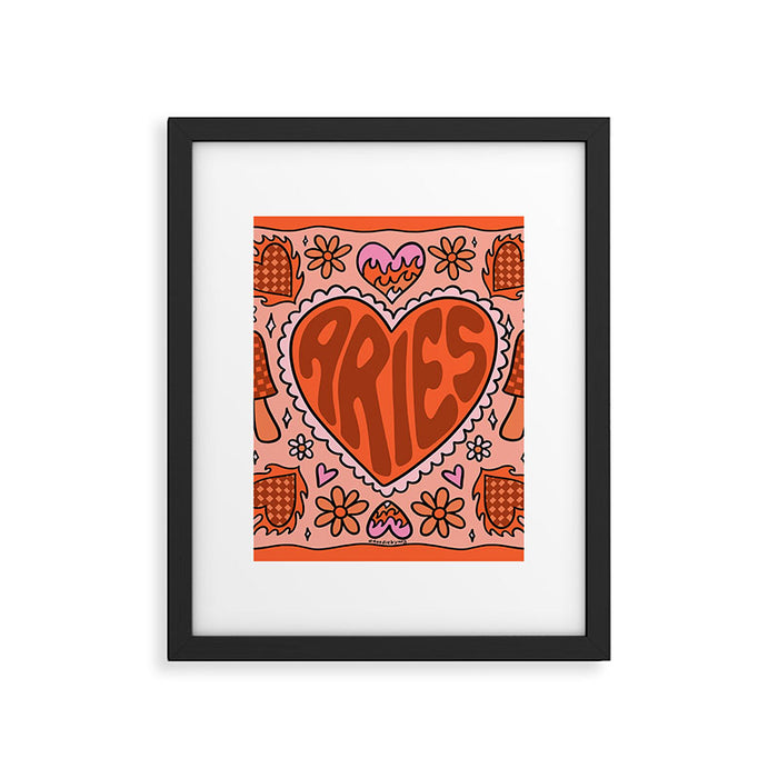Aries Heart Framed Art Print Gallery Image 1