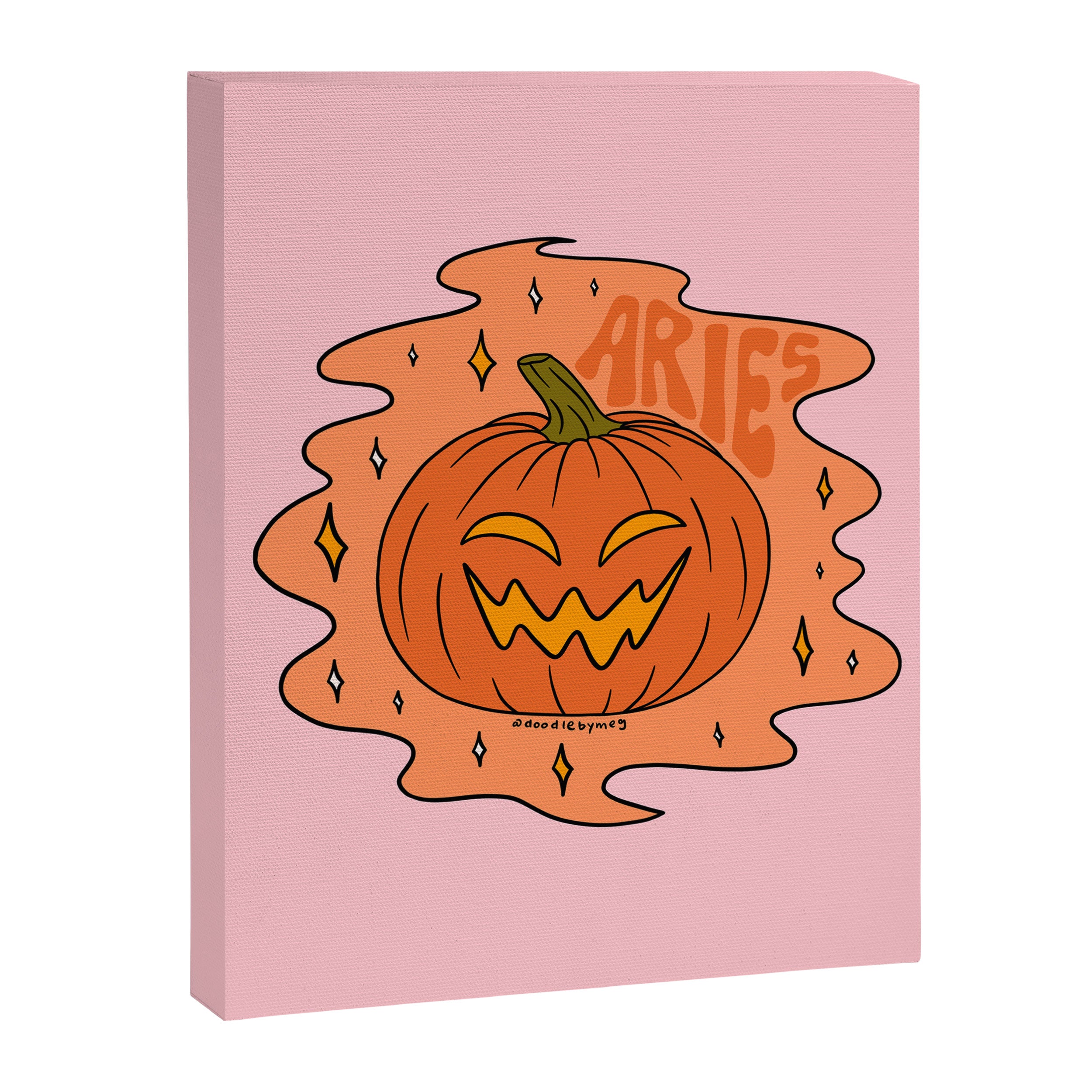 Aries Jack O Lantern Canvas Print Gallery Image 8