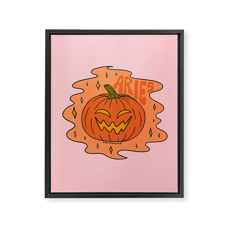 Aries Jack O Lantern Framed Canvas Print Gallery Image 8