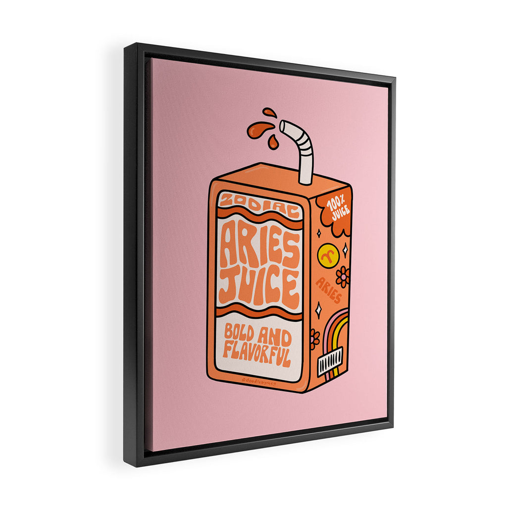 Aries Juice Box Framed Canvas Print Gallery Image 2
