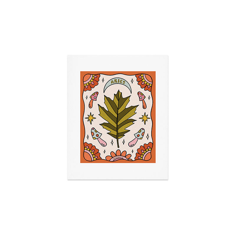 Aries Leaf Art Print Gallery Image 1