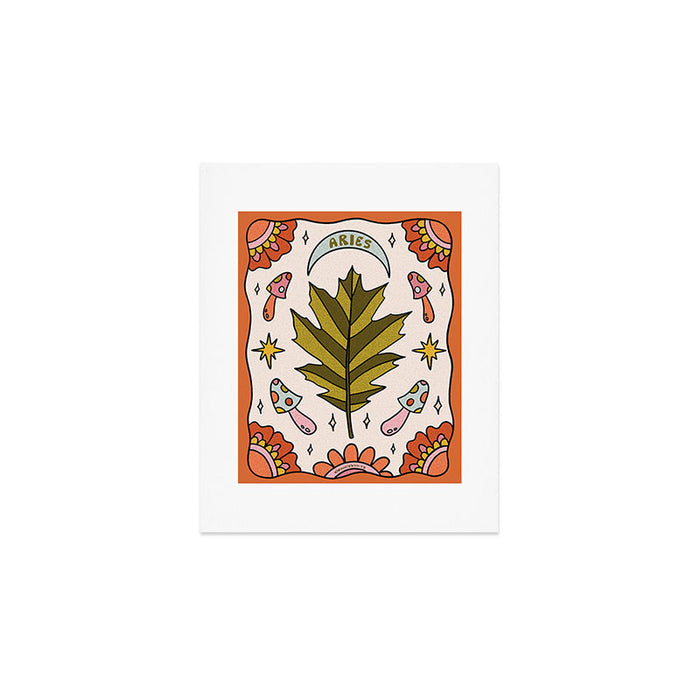 Aries Leaf Art Print Gallery Image 1