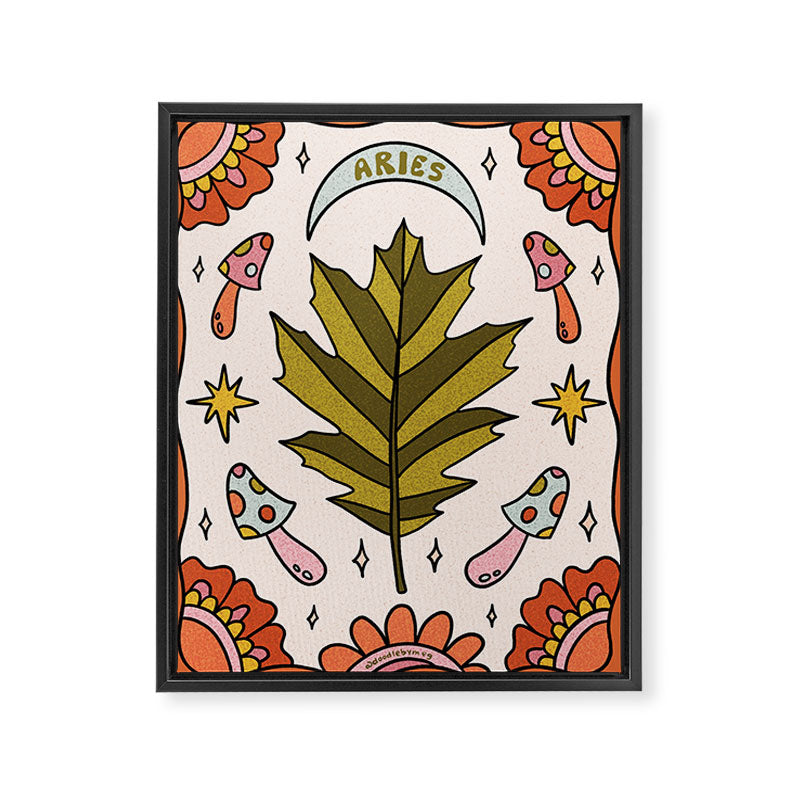 Aries Leaf Framed Canvas Print Gallery Image 8