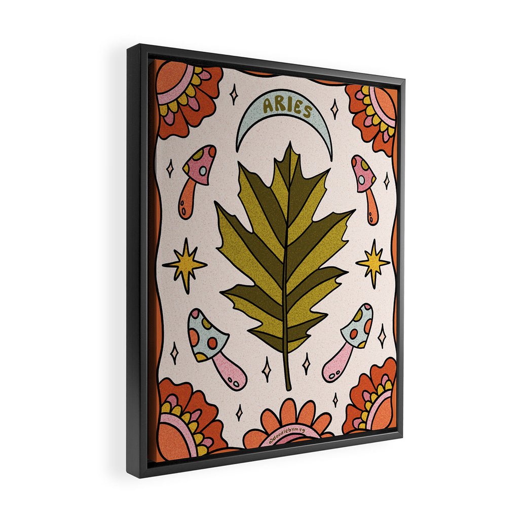 Aries Leaf Framed Canvas Print Gallery Image 2