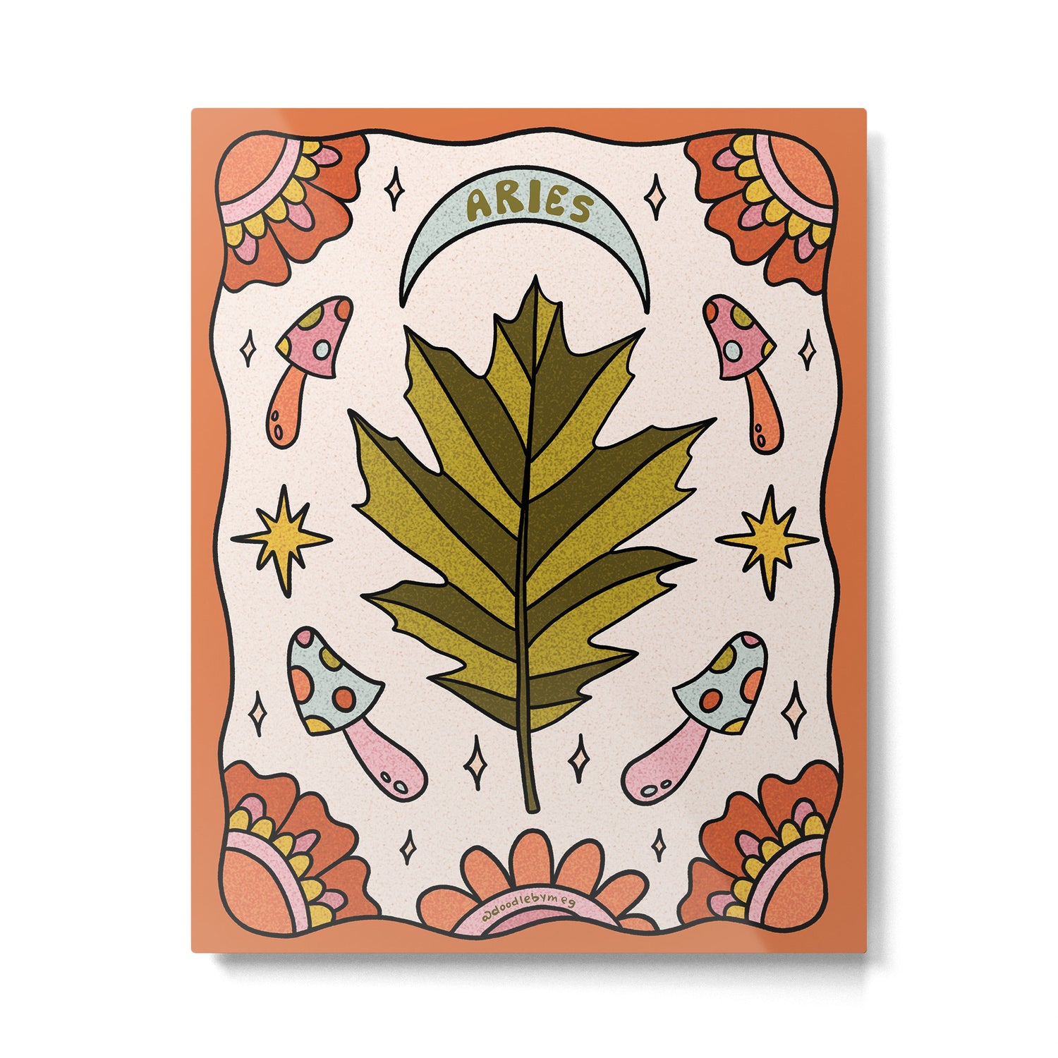 Aries Leaf Metal Print Gallery Image 6