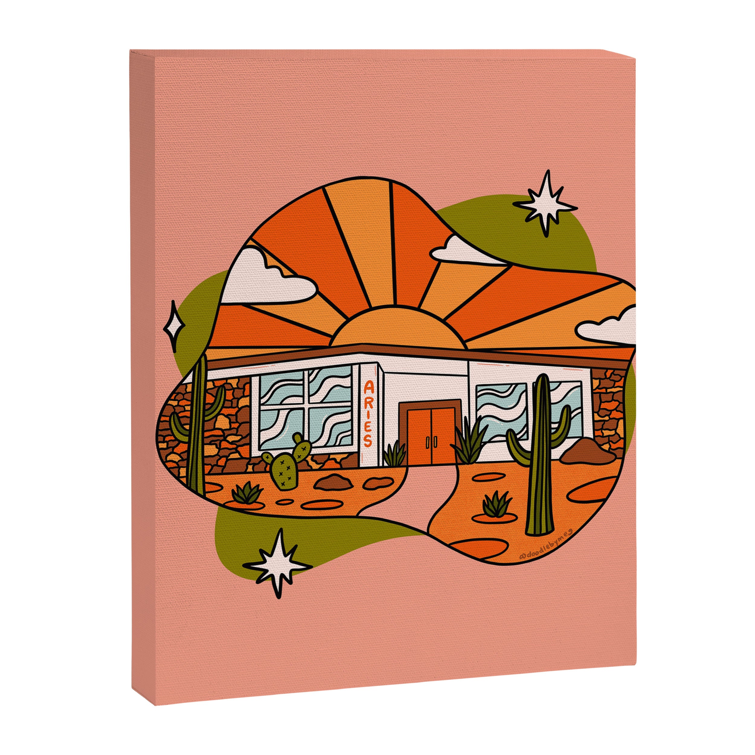 Aries Mid Century House Canvas Print Gallery Image 8