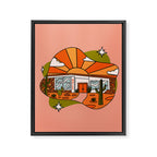 Aries Mid Century House Framed Canvas Print Gallery Image 8