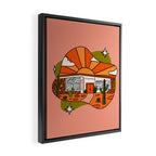 Aries Mid Century House Framed Canvas Print Gallery Image 2