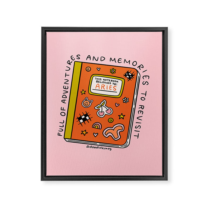 Aries Notebook Framed Canvas Print Gallery Image 8