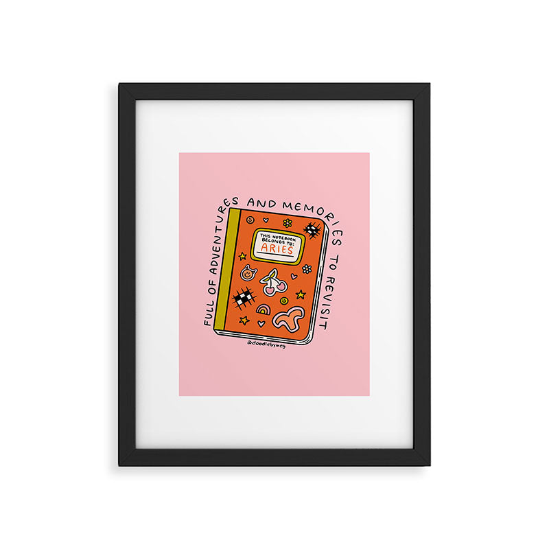 Aries Notebook Framed Art Print Gallery Image 6