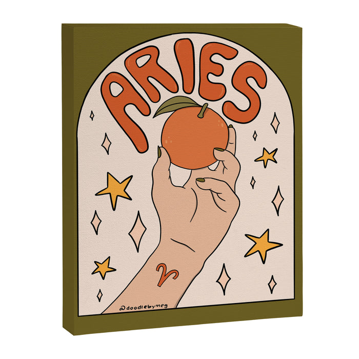 Aries Orange Canvas Print Gallery Image 1
