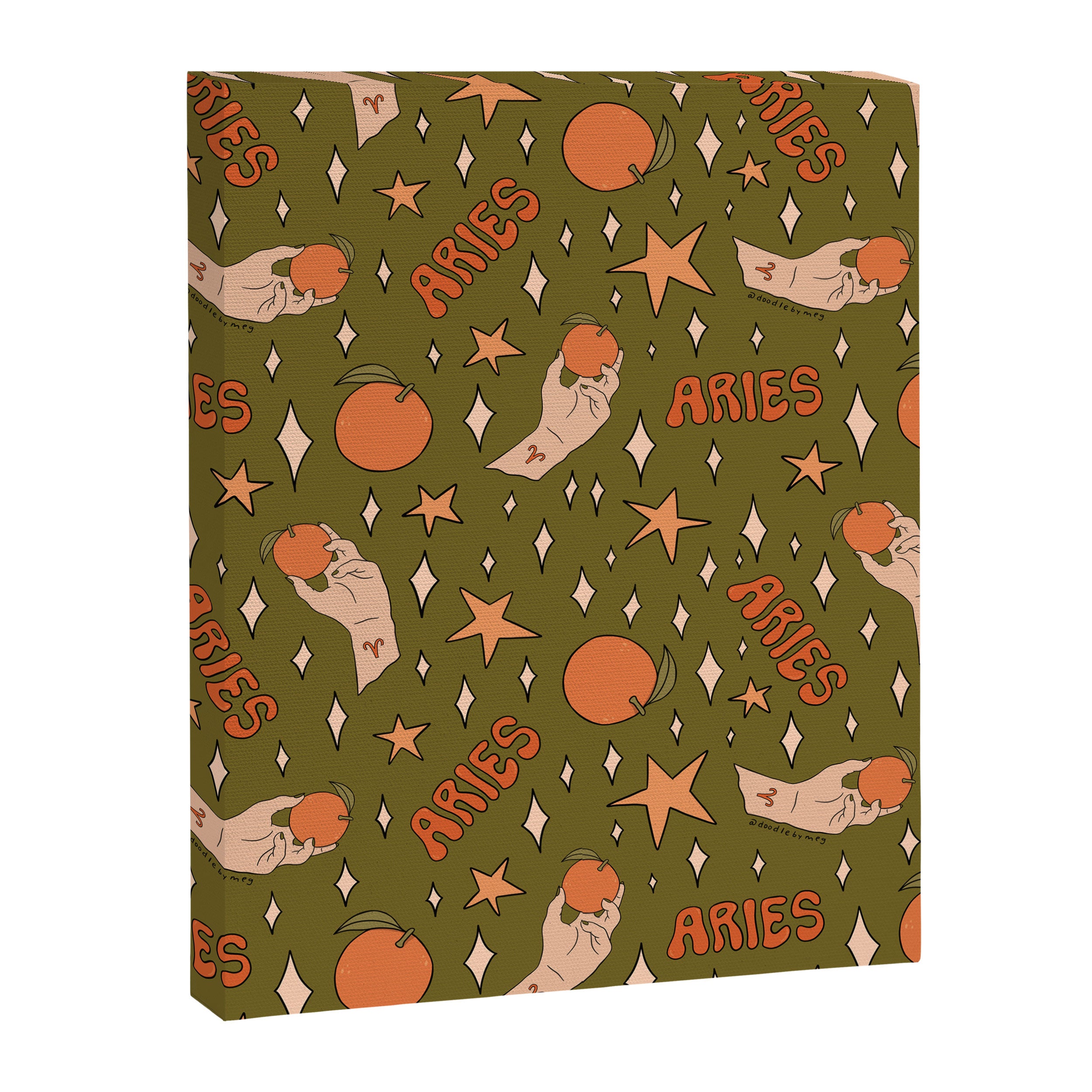 Aries Orange Print Canvas Print Gallery Image 8