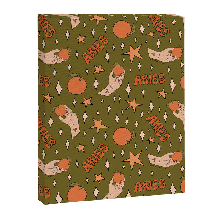 Aries Orange Print Canvas Print Gallery Image 1