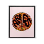 Aries Peace Sign Framed Canvas Print Gallery Image 8
