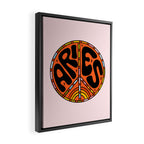 Aries Peace Sign Framed Canvas Print Gallery Image 2