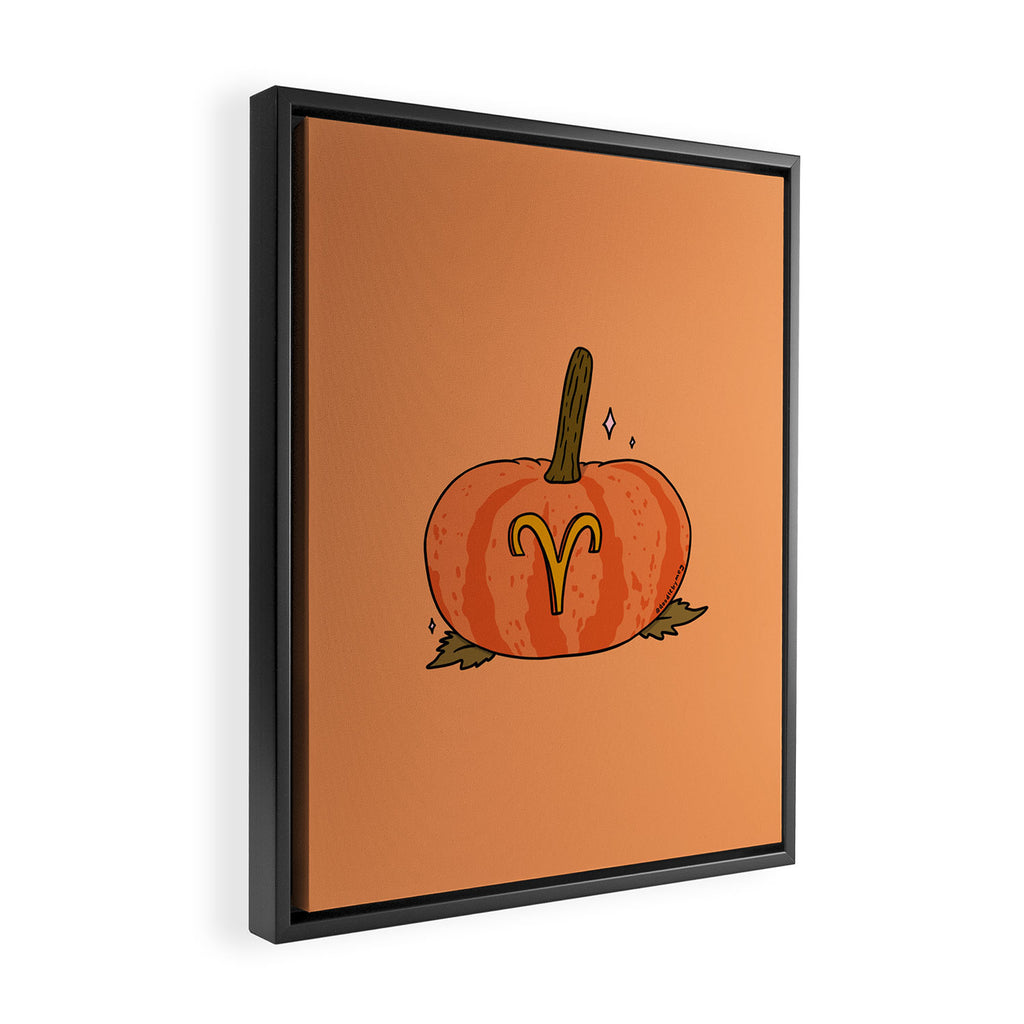Aries Pumpkin Framed Canvas Print Gallery Image 2