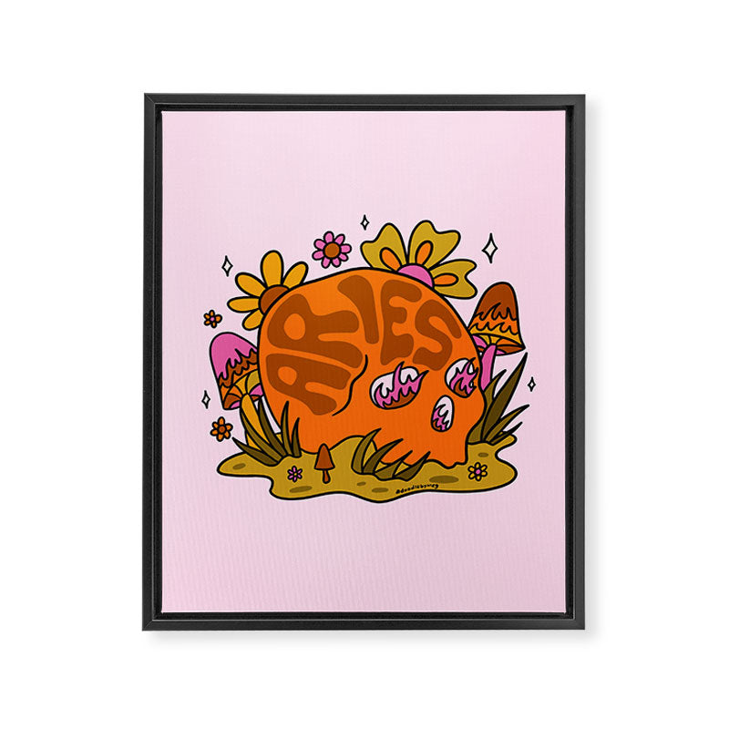 Aries Skull Framed Canvas Print Gallery Image 8