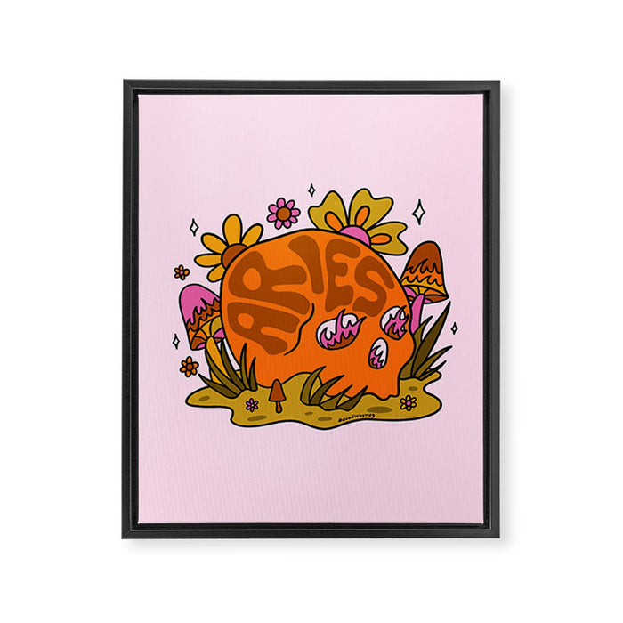 Aries Skull Framed Canvas Print Gallery Image 1