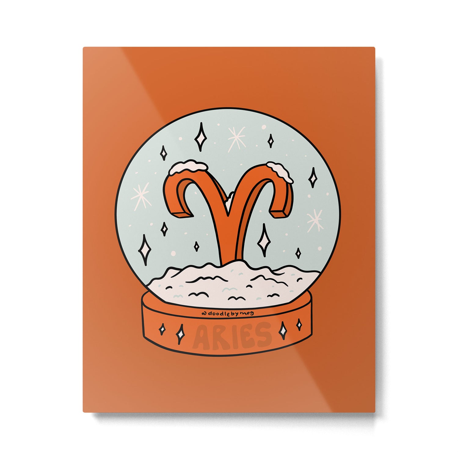 Aries Snow Globe Metal Print Gallery Image 6
