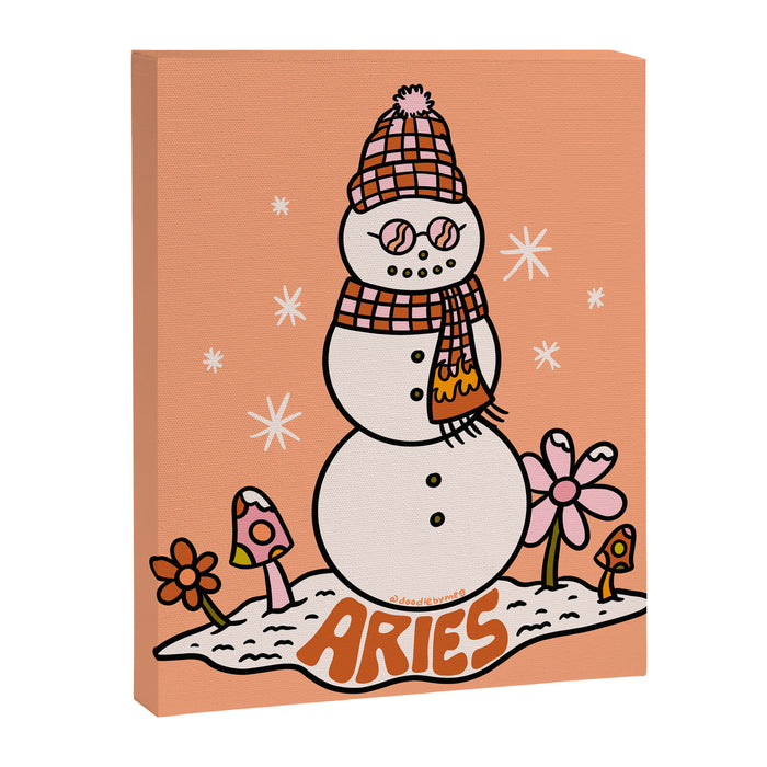 Aries Snowman Canvas Print Gallery Image 1