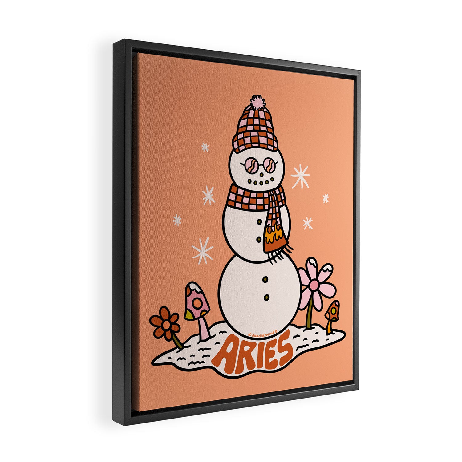 Aries Snowman Framed Canvas Print Gallery Image 2