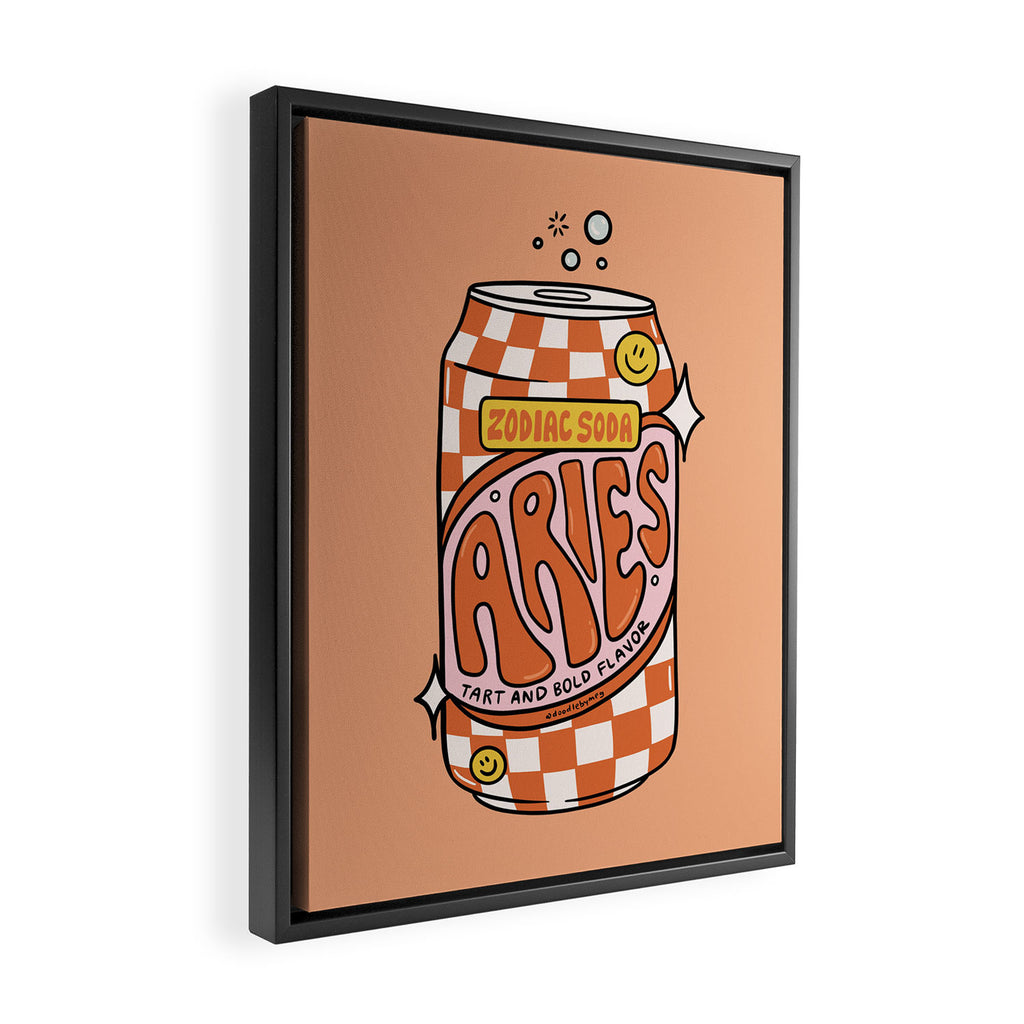 Aries Soda Framed Canvas Print Gallery Image 2