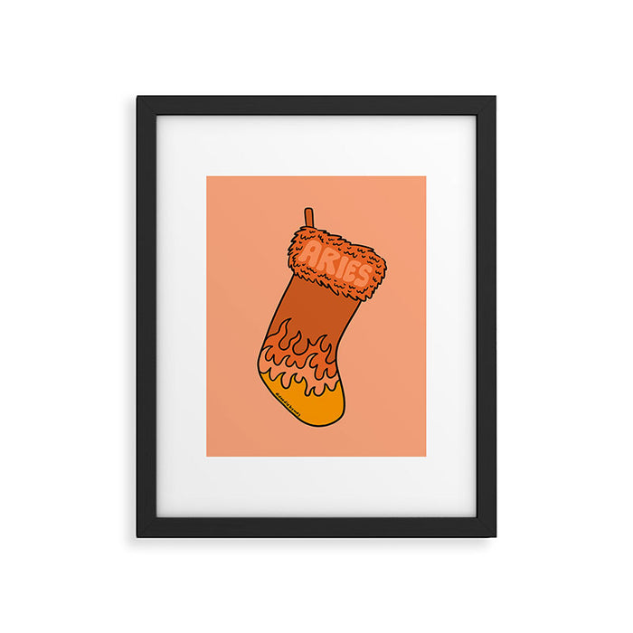 Aries Stocking Framed Art Print Gallery Image 1