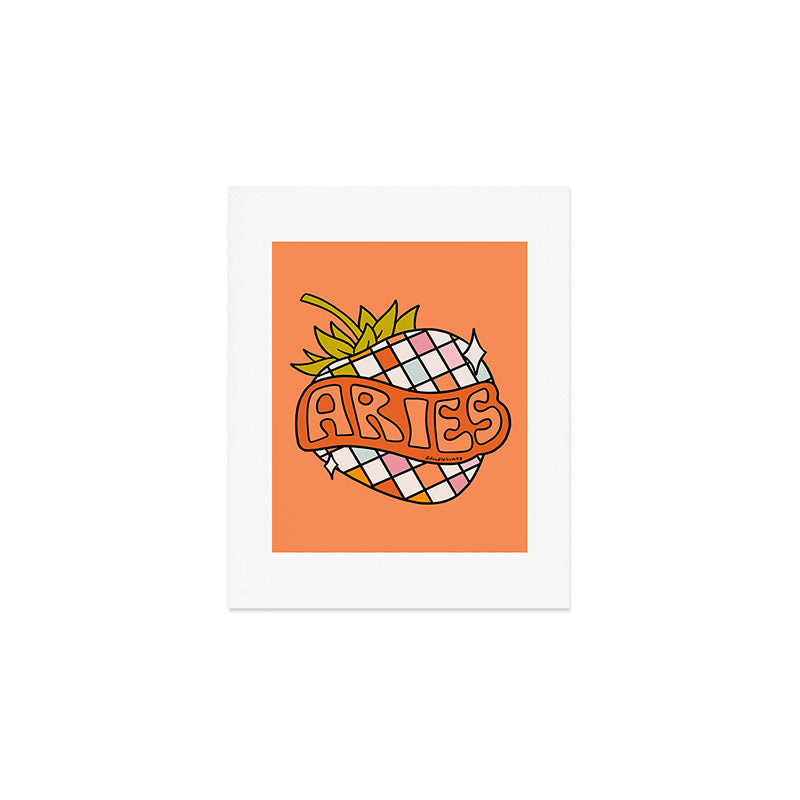 Aries Strawberry Art Print Gallery Image 1