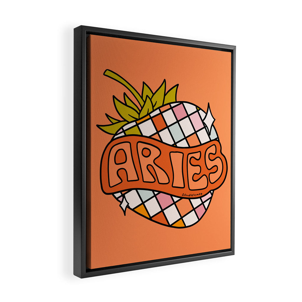 Aries Strawberry Framed Canvas Print Gallery Image 2