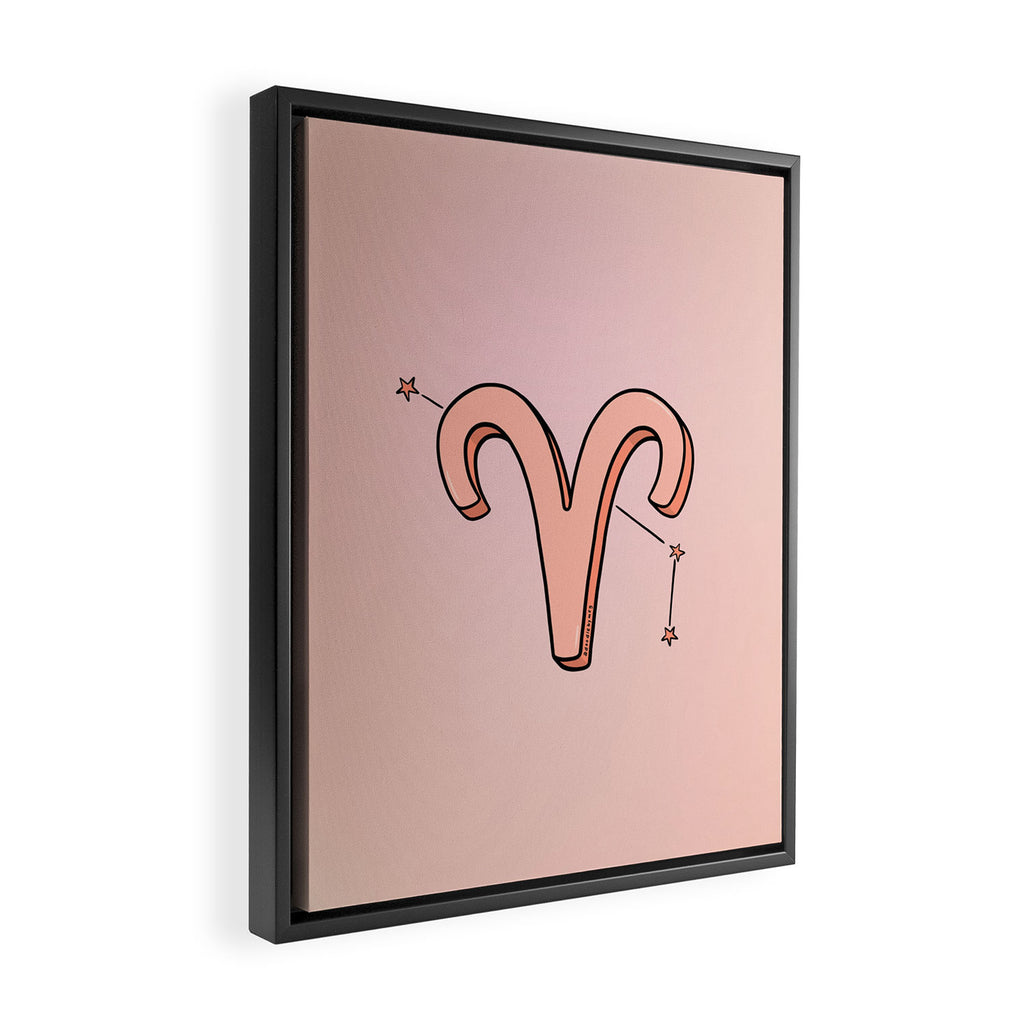 Aries Symbol Framed Canvas Print Gallery Image 2