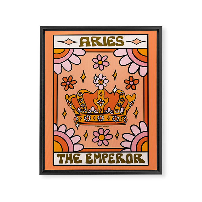 Aries Tarot Card Framed Canvas Print Gallery Image 1