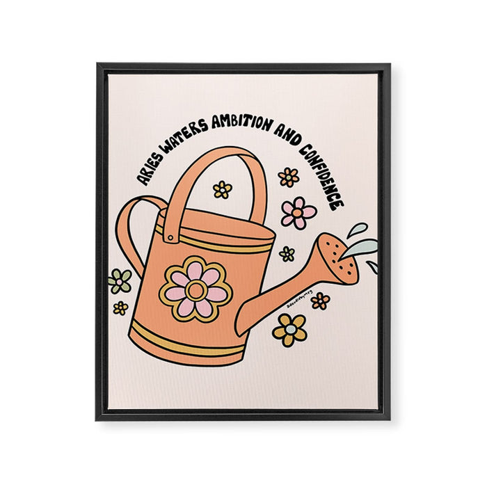 Aries Watering Can Framed Canvas Print Gallery Image 1