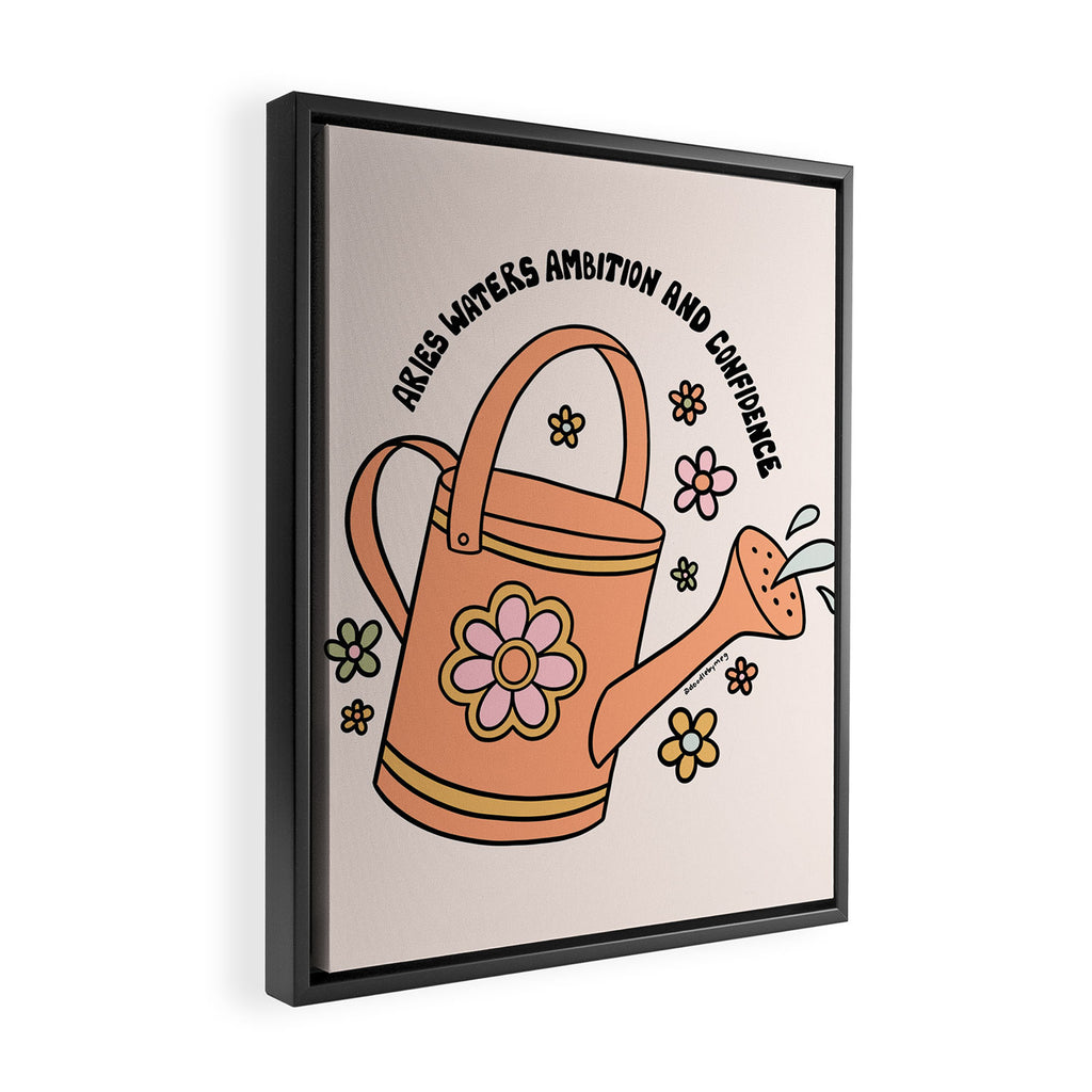 Aries Watering Can Framed Canvas Print Gallery Image 2