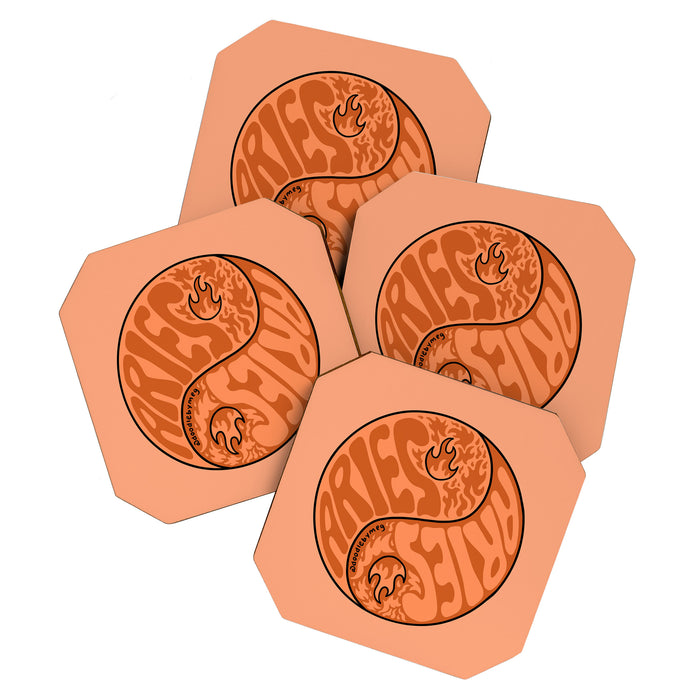 Aries Yin Yang Coaster Gallery Image 1
