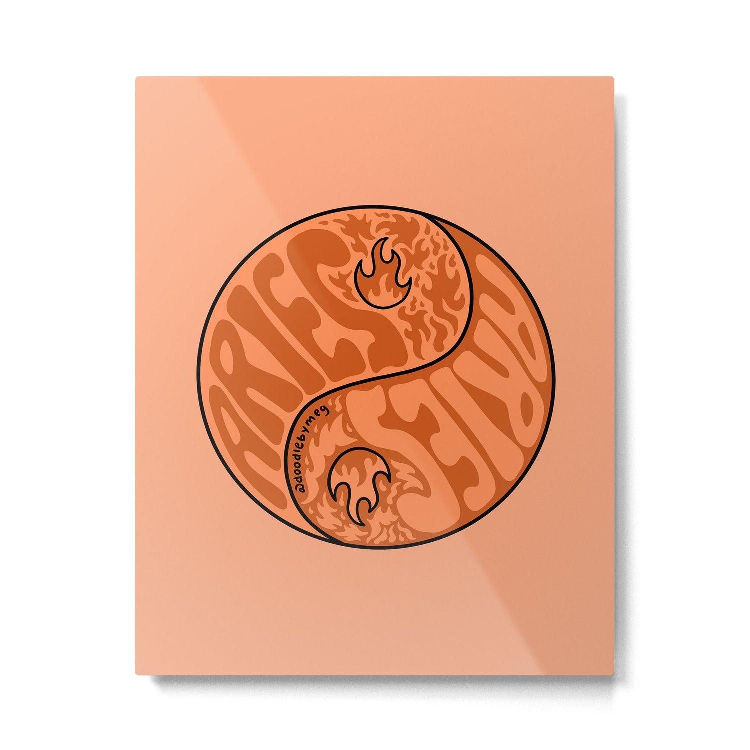 Aries Yin Yang Metal Print Gallery Image 6