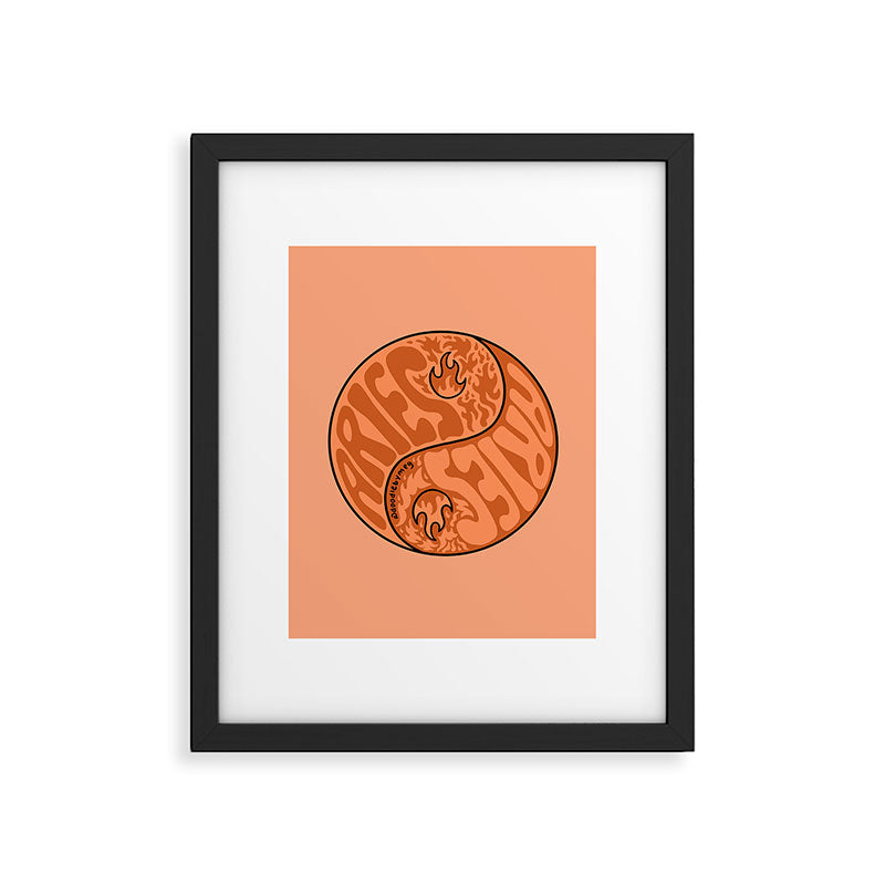 Aries Yin Yang Framed Art Print Gallery Image 6