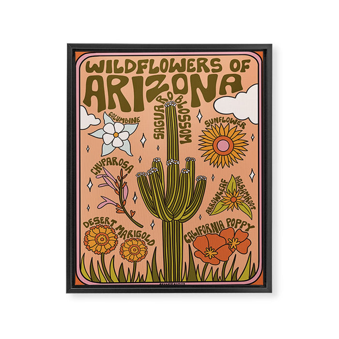 Arizona Wildflowers Framed Canvas Print Gallery Image 1