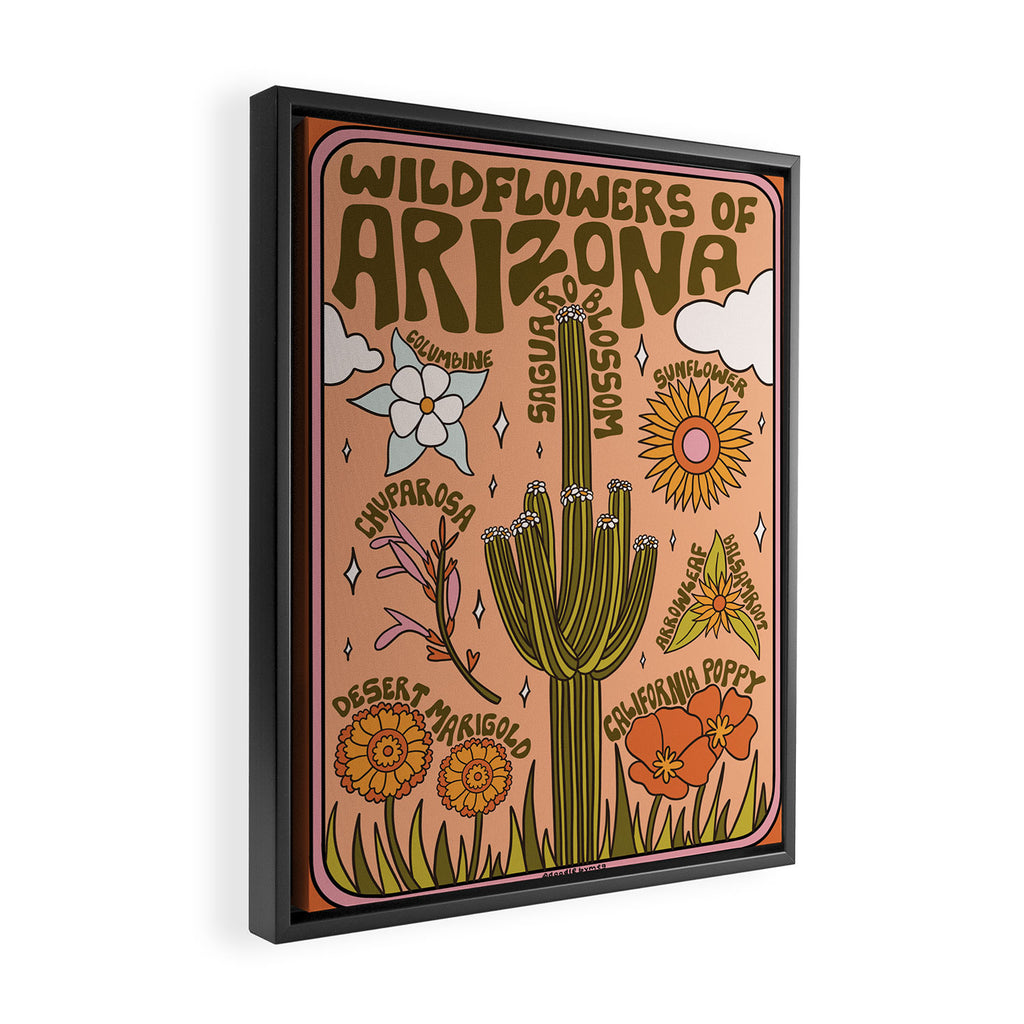Arizona Wildflowers Framed Canvas Print Gallery Image 2