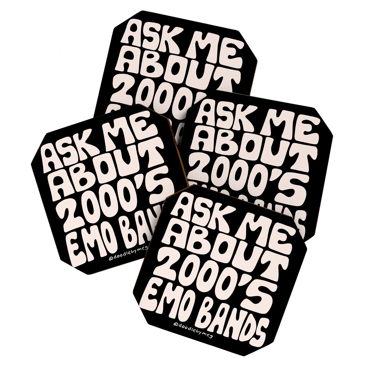Ask Me About 2000's Emo Bands Coaster Gallery Image 1