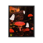 Autumn Ghost Forest Collage Framed Canvas Print Gallery Image 8