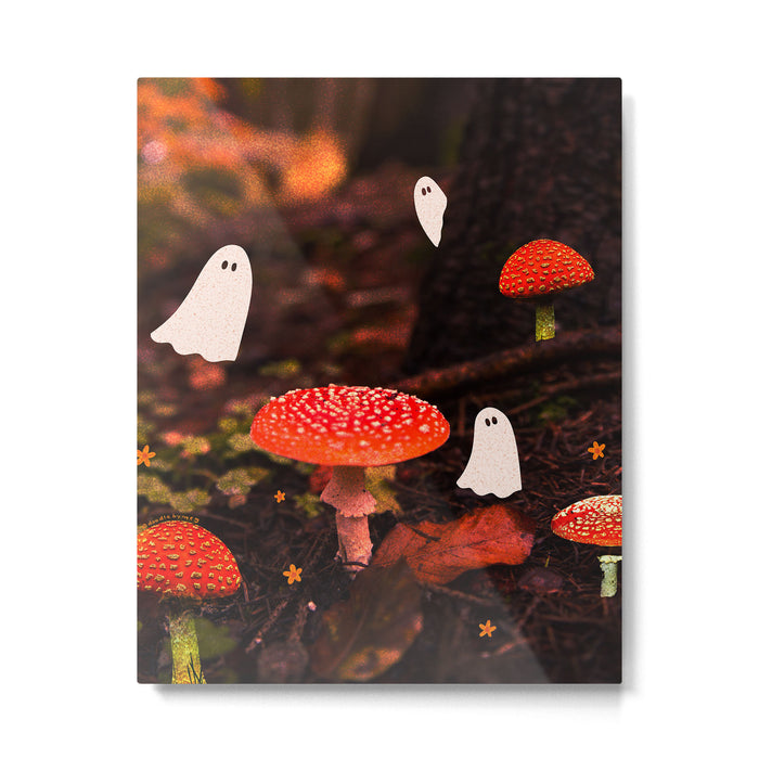 Autumn Ghost Forest Collage Metal Print Gallery Image 1