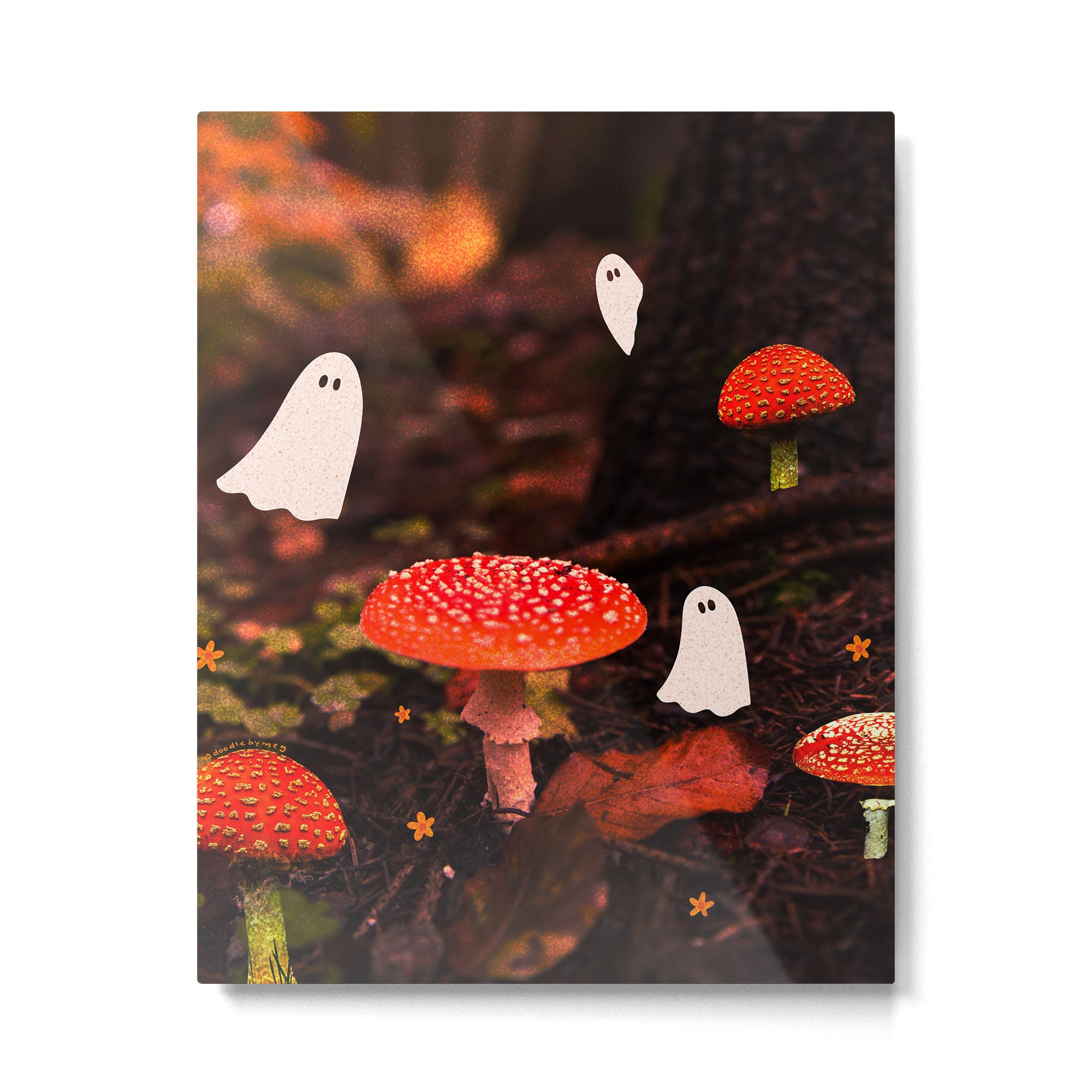 Autumn Ghost Forest Collage Metal Print Gallery Image 6
