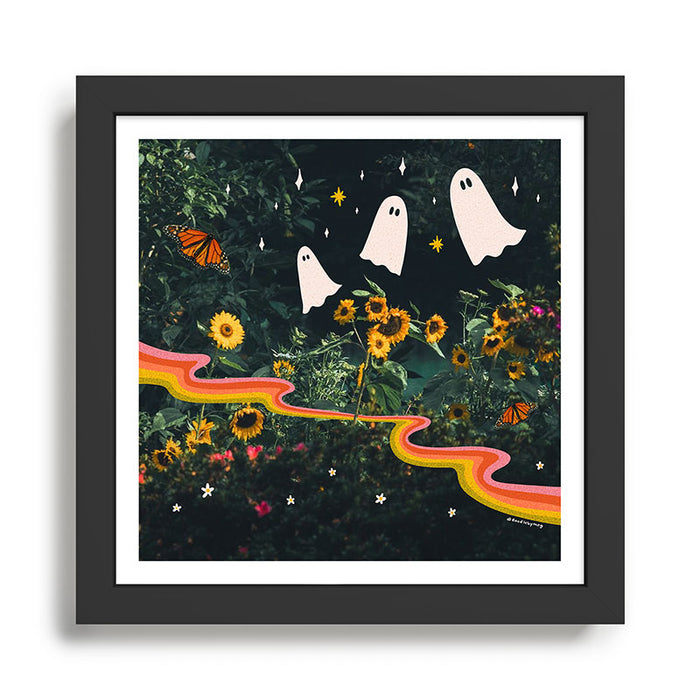Autumn Sunflower Collage Framed Art Print Gallery Image 1