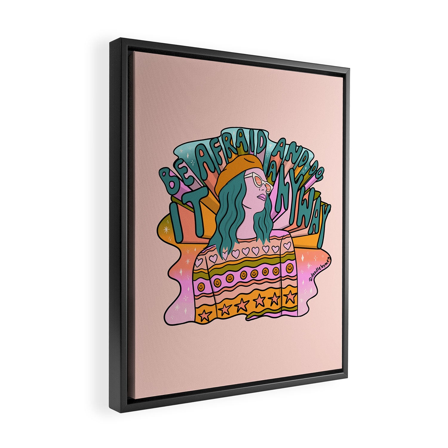 Be Afraid Framed Canvas Print Gallery Image 2