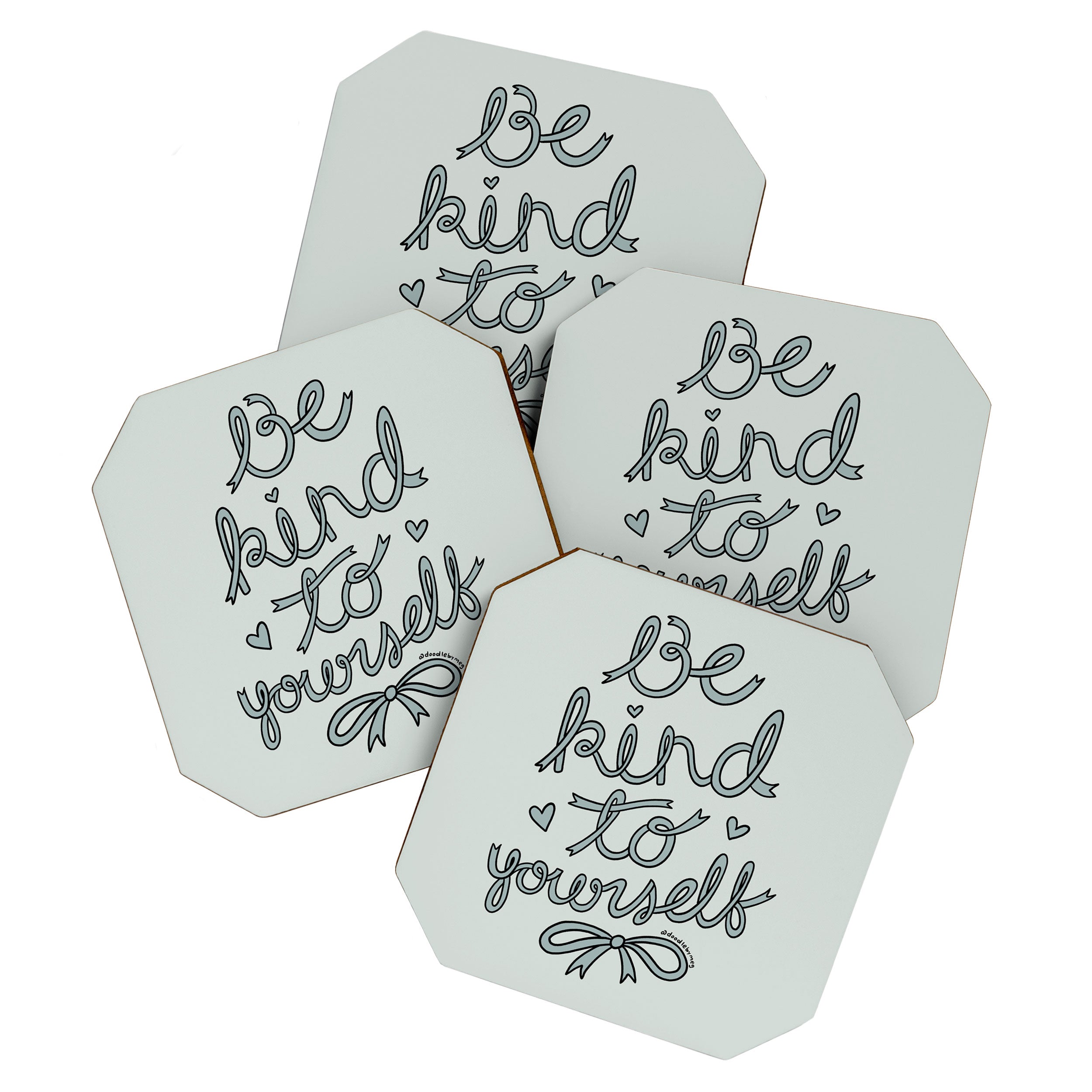 Be Kind To Yourself in Blue Coaster Gallery Image 1