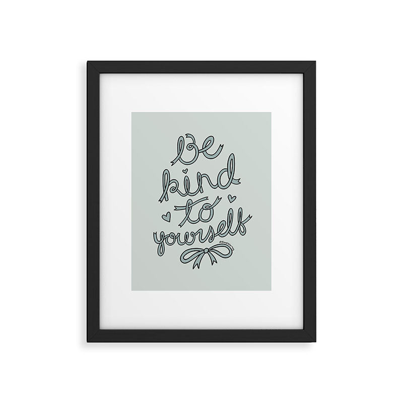 Be Kind To Yourself in Blue Framed Art Print Gallery Image 5
