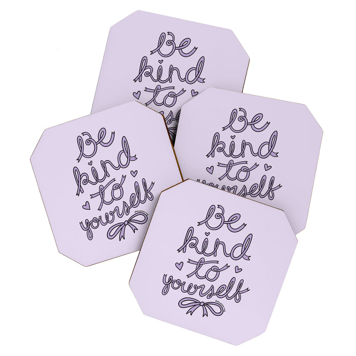 Be Kind to Yourself in Purple Coaster Gallery Image 1