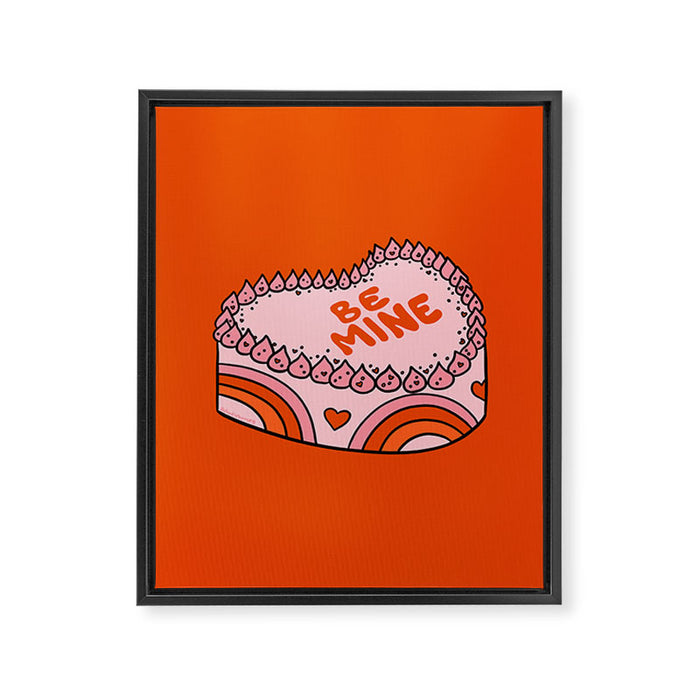 Be Mine Cake Framed Canvas Print Gallery Image 1