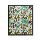 Blue Bow Print Framed Canvas Print Gallery Image 8